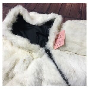 RARE 70’s Vintage Handcrafted Natural White Rabbit Fur Coat